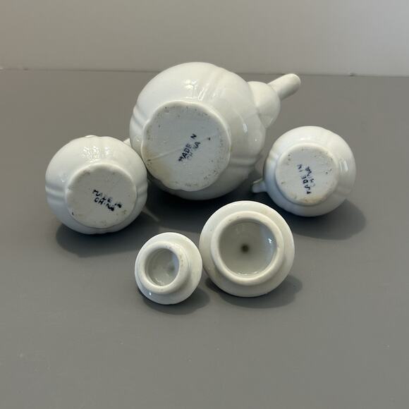 Dollhouse Miniature Tea Pot Set Kitchen Dish Rose Floral 13 Piece Lot VTG - READ - Picture 8 of 9